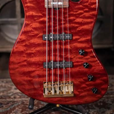 Sadowsky Limited Edition 2023 MasterBuilt 21-Fret 5-String Standard J/J Bass - Majestic Red Transparent image 3