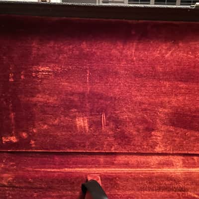 Vintage 1970’s Fender USA Mustang Guitar Case Black Exterior w Maroon Interior Fits Tele Strat image 17
