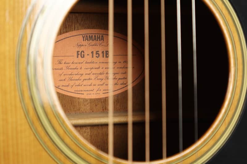 Vintage Yamaha Japan FG-151B Solid Top Mahogany Natural | Reverb