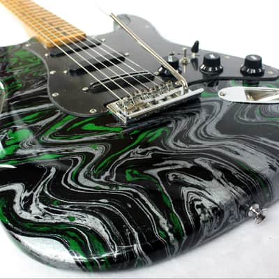 Custom Swirl Painted and Upgraded Arbor Strat Style Electric Guitar image 19