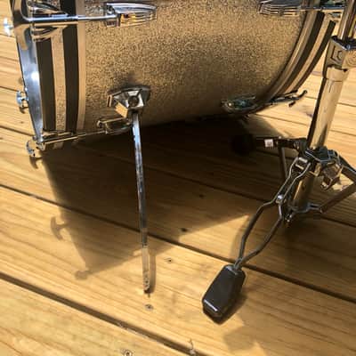 Ludwig 70's 3 ply Vintage Drum Kit 24, 13, 16 1970 Silver Sparkle image 7