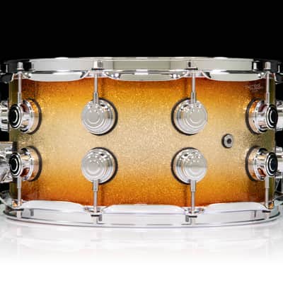 DW Collector's Series 7x14 SSC Maple Snare Drum Gold Glitz image 3