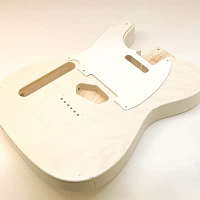 4lbs 2oz BloomDoom Nitro Lacquer Aged Relic White Blonde LEFTY T-Style Vintage Guitar Body image 4