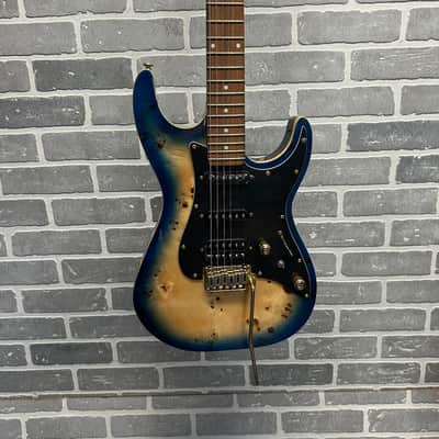Michael Kelly Custom Collection 60 Burl Ultra Electric Guitar Blue Burl image 1