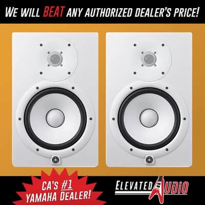 Yamaha HS8W 8" White Monitor Pair, Brand New, W/ Full Warranty! IN Stock! Buy from CA's #1 Dealer image 2