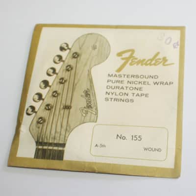 Vintage 1960 Fender Mastersound Pure Nickel Wrap Duratone Nylon Tape String 1 String A-5th #155 Wound image 1