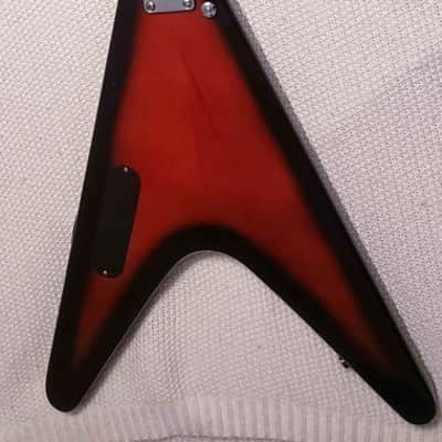 Mahar Flying V full size Electric Guitar Red Black, extremely rare image 2