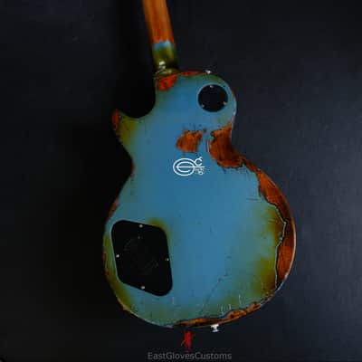 Gibson Les Paul Studio Deluxe II '60s Pelham Blue Aged Relic by East Gloves Customs (Limited Run) image 9