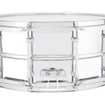 Ludwig Supralite LU654SL 6.5x14" Steel Snare Drum image 3