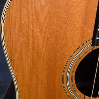 Vintage Japan 1970s S. Yairi 9110 SYairi Dreadnought Acoustic Natural - Top Splice Repair & GREAT Sound! image 11
