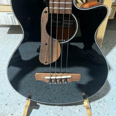 Ibanez AEGB24E AEG Acoustic-electric Bass Guitar - Black High Gloss image 3