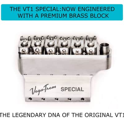 Vega-Trem VT1 Special Standard 6-Screw Stratocaster Guitar Tremolo Bridge No Mods Easy Installation (Glossy, Right) image 10