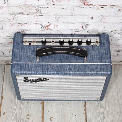 Supro 64 Reverb 1x8" 5W Tube Guitar Combo Amplifier w/Brown Canvas Slip Cover USED image 3