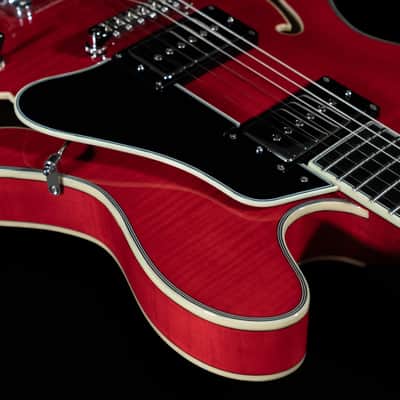Eastman T486B-RD Thinline, Maple, Seymour Duncan Pickups, Bigsby, Red Finish - NEW image 14