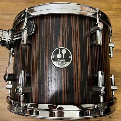 Sonor S-Classix 2007 12" x 9" Tom drum in satin Ebony veneer 5mm European Birch shell Made in Germany image 1