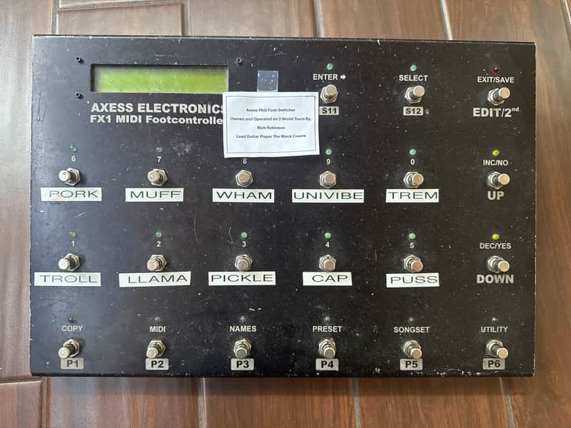 Axess electronics Fx1 midi footcontroller Rich Robinson Black Crowes image 1