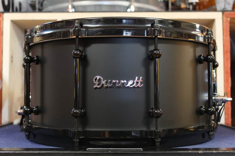 Dunnett Classic Titanium Tourbillon Snare Drum 7"x14" Matte Black