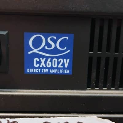 QSC CX602V 2-Channel Commercial Power Amplifier 2010s - Black image 1