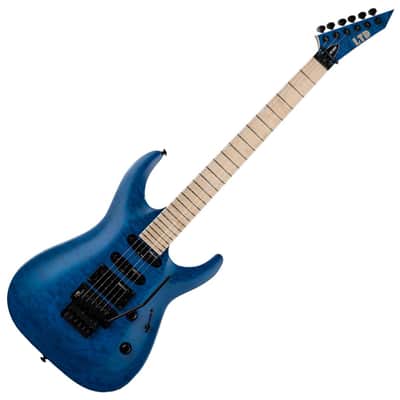 ESP LTD MH-203QM Electric Guitar w/Quilt Maple Top - See Thru Blue image 2