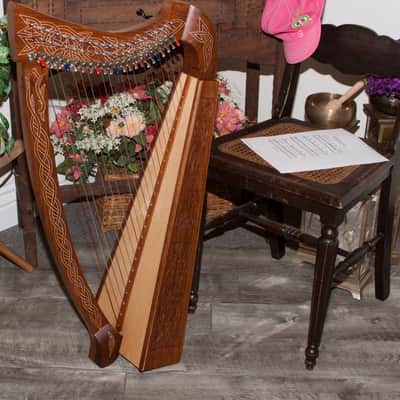 Roosebeck 22-String Heather Harp w/ Full Chelby Levers - Knotwork image 2