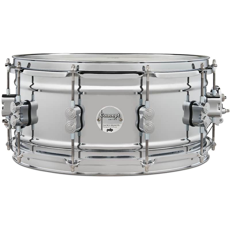 Pacific Drums & Percussion Concept Metal 6.5x14 1mm Chrome/Steel Snare Drum image 1