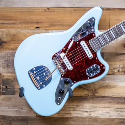 Squier FSR Classic Vibe '70s Jaguar Electric Guitar, Daphne Blue U283632 image 2