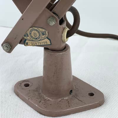 Vintage Metal LUXO Desktop Microphone Stand w/ Articulating Swing Arm & XLR image 11