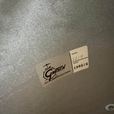 Gretsch Vintage Early 1980s 16x18 (18 Diameter) Floor Tom Jasper Shell White Nitron 100% Original Except Heads image 11