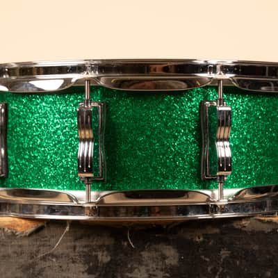 Ludwig Legacy 5x14 Green Sparkle Snare Drum image 7