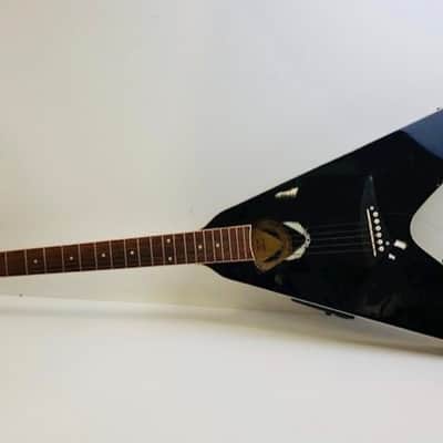 Dean Dean VCO CBK Flying V Acoustic / Electric Guitar 2008 Black image 2
