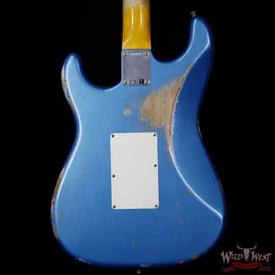 Fender Custom Shop 1962 Stratocaster HSS Floyd Rose Heavy Relic Lake Placid Blue image 7