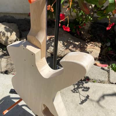 DIY Lefty Iceman Style Bass Guitar Kit Unfinished image 8