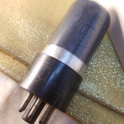 Sylvania 6V6GT/G tNOS AT1000 TESTED Vacuum Tube greyglass WWII era Beam Power 6V6 1942-1948 image 1