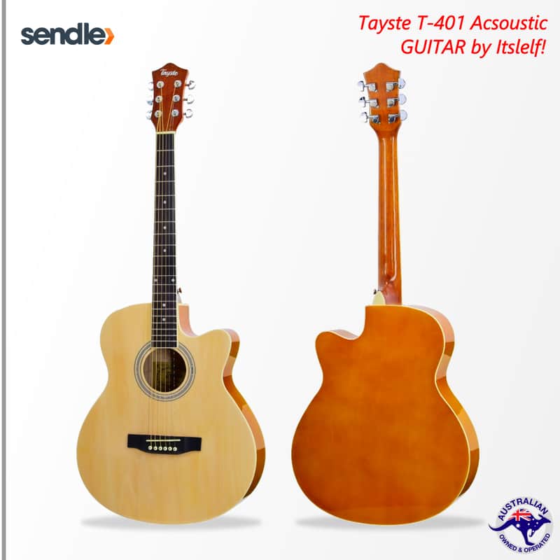 Tayste T-401 Acoustic Cutaway Guitar w/ Steel Strings | 40" image 1