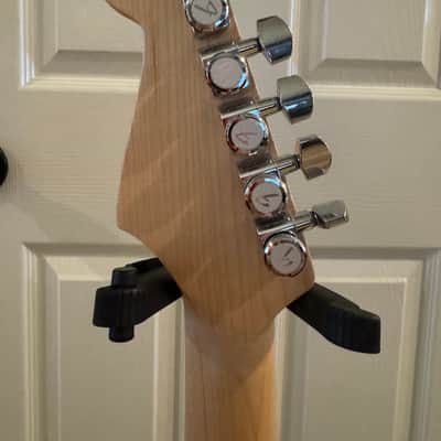 Partscaster Thinline S-Style (Semi-hollow Fender Strat) - Daphne Blue image 8