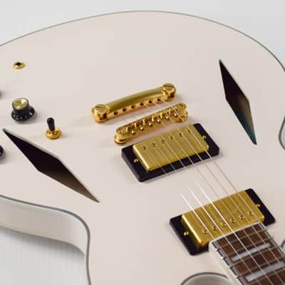Epiphone Emily Wolfe "White Wolfe" Sheraton Semi-Hollow Electric Guitar - Aged Bone White image 5
