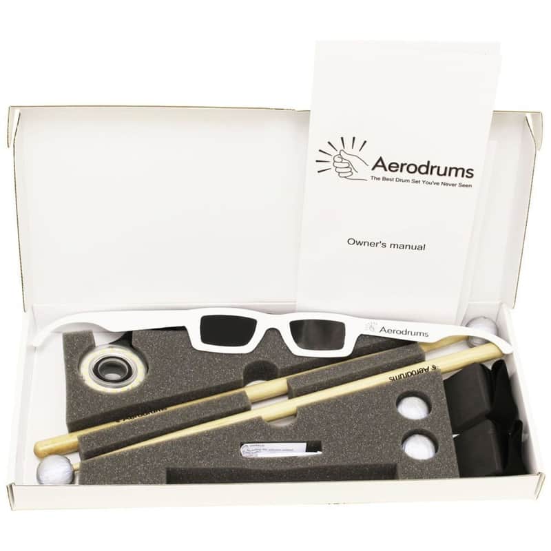 Aerodrums Virtual Drum Kit with Sticks, Pedals, Lamp, and Camera image 1