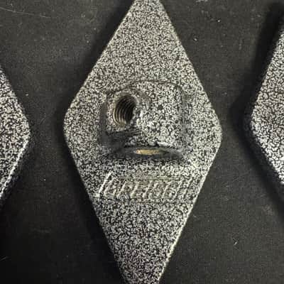 Gretsch Broadkaster Floor Tom Leg Brackets (3) - Vintage Diamond 90’s - 00’s - Gunmetal image 3