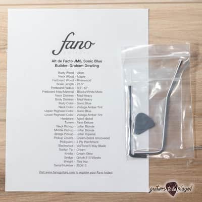 Fano JM6 Alt de Facto HSS Trem Guitar w/ Lollar Blondes & Imperial – Sonic Blue image 10
