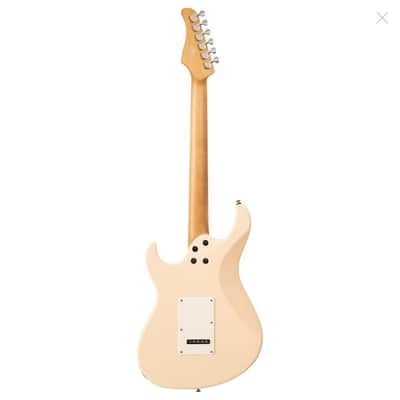 Cort G200SE Aged Cream; roasted maple neck and H-S-S versatility with throwback finishes image 8