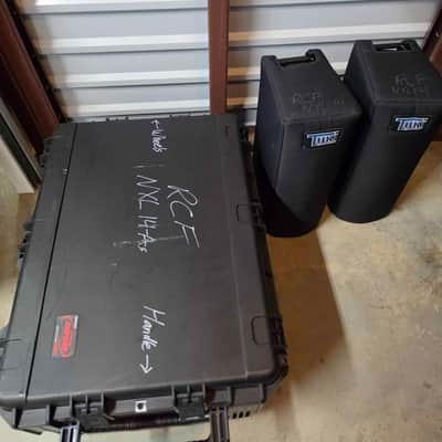 RCF (2) NXL 14-A Column Speakers with SKB Case and Tuki Covers image 2