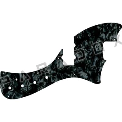 Custom Pickguard For 2022 - 2024 Made in Mexico Fender Player Plus Meteora Bass  - Black Pearl/Black/White/Black .090"