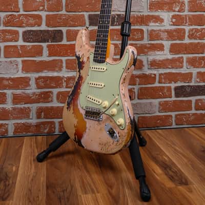 Fender Custom Shop W22 ‘59 Stratocaster Super Heavy Relic Aged Dirty Shell Pink over Chocolate 3-Tone Sunburst 2024 w/OHSC image 5