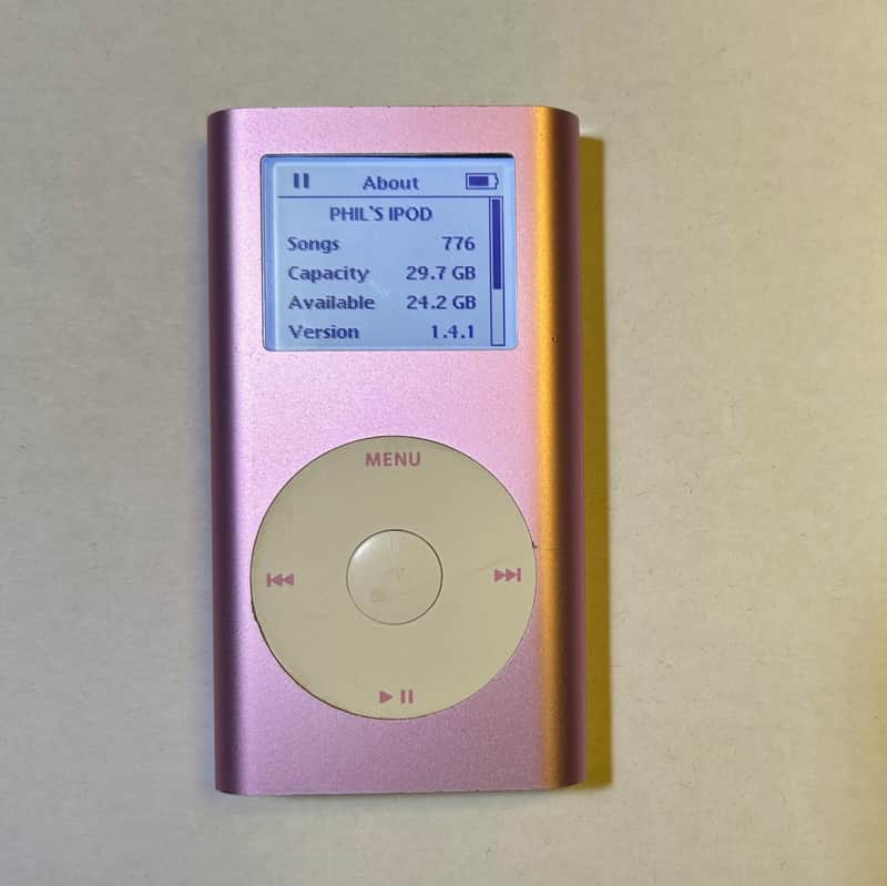 Apple iPod classic-Modded-mini 2005 - pink 32GB New Battery image 1