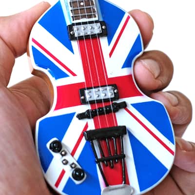 MGC The Beatles 10" Miniature Guitar Paul McCartney Violin Bass Union Jack 2010s Wood image 2