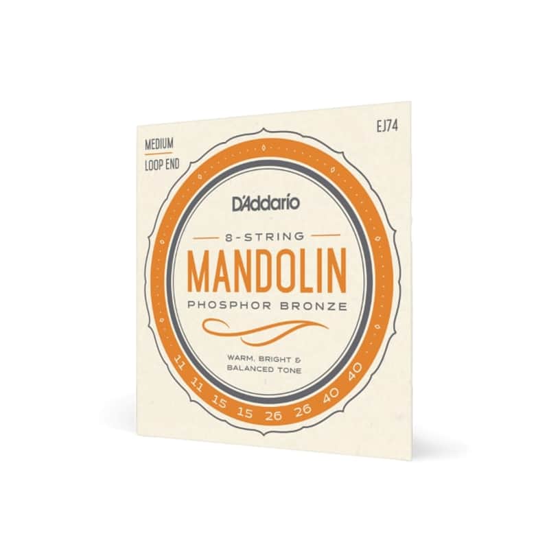 D'Addario EJ74 Mandolin Strings, Phosphor Bronze, Medium, 11-40 image 1
