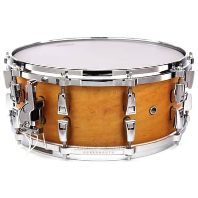 Yamaha Absolute Hybrid Maple Snare Drum 14x6 Vintage Natural image 2