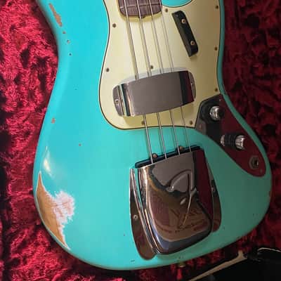 NEW Old Stock! 2022 Fender Custom Shop '60 Jazz Bass Relic - Seafoam Green - 9.4 lbs - Authorized Dealer - R120175 image 4