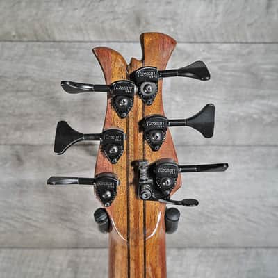 Bebensee Custom 6-String Semi-Hollowbody Fretless Bass 2011 Spalted Myrtle image 11