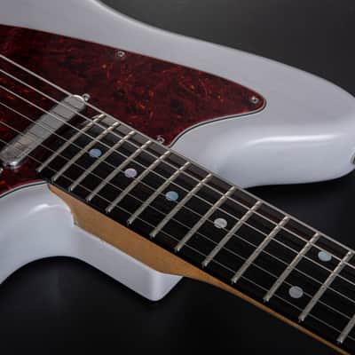 Starr Custom Offset Telemaster Jazzcaster | Short Scale | Mojo UK Pickups | Callaham & Emerson Custom Upgrades Telemaster 2020-2023 - translucent white image 6